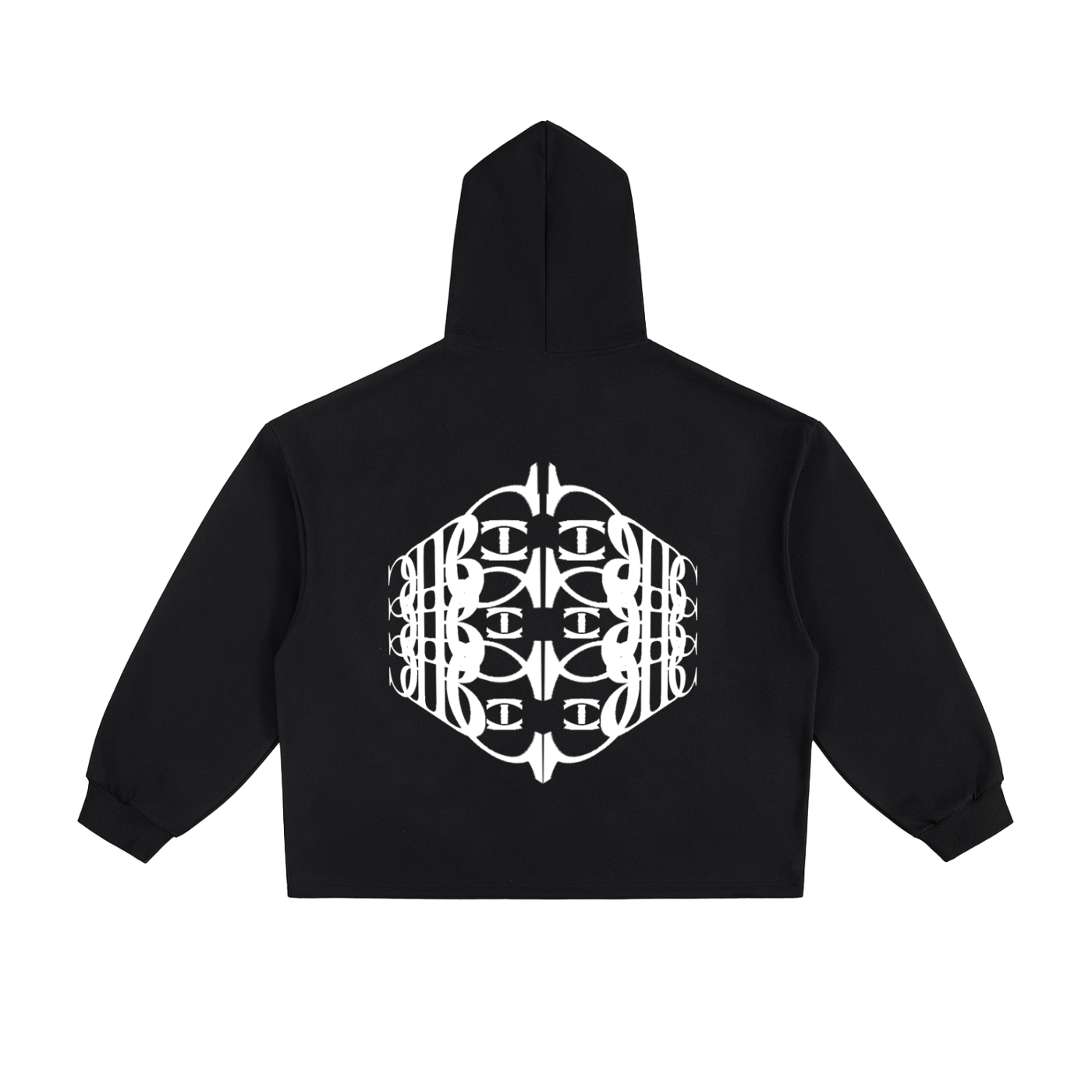 Beau Chaos Unisex " Name & BC Perspective" Logo Heavyweight Oversized Drawstring Hoodie