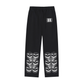 Beau Chaos Unisex "Bc Mirror & Face Phase 3" Logo Reflection Striped Straight-Leg Sweatpants