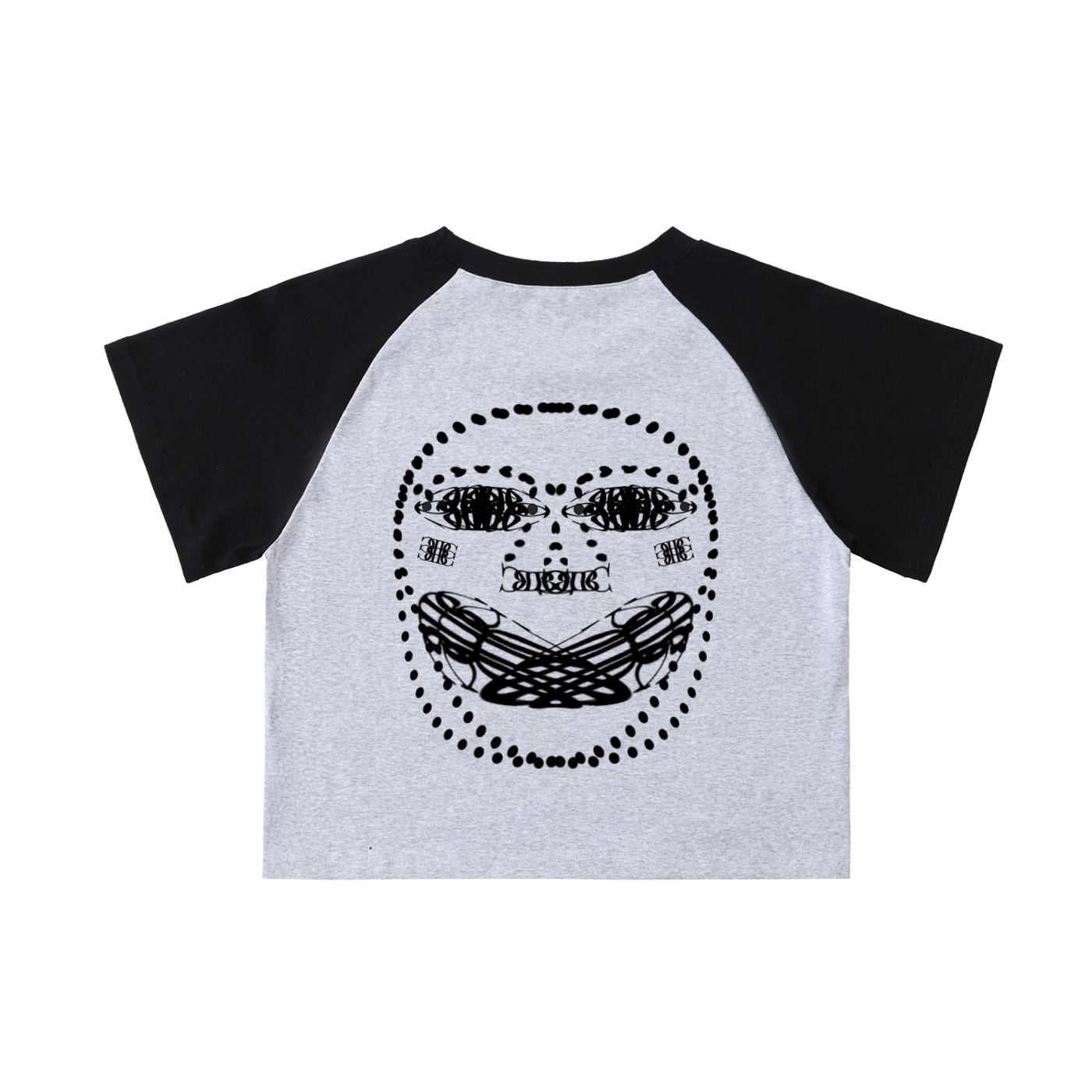 Beau Chaos Women's "Face Phase 1 & 2" Logo Color-Blocked Sleeve Crop Top