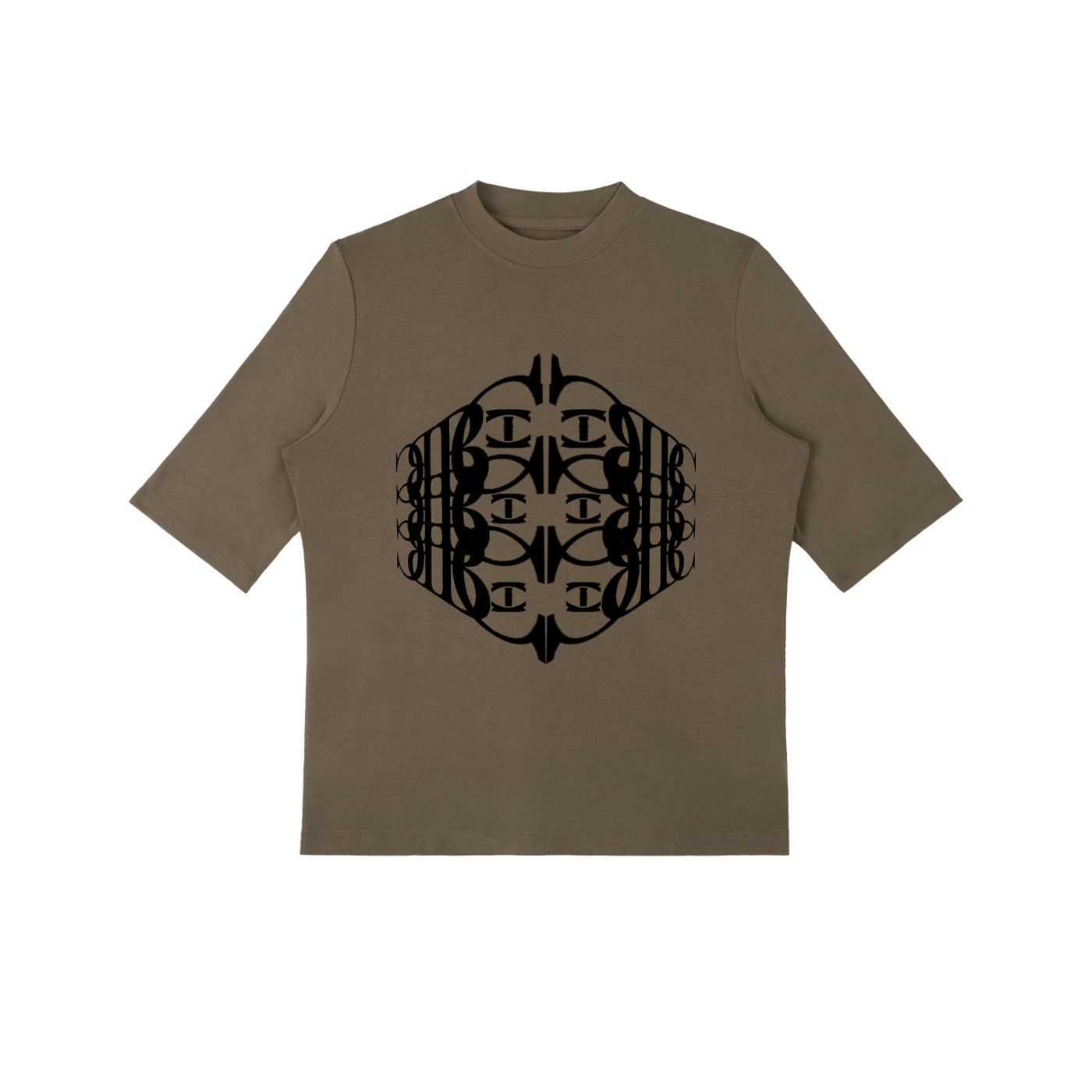 Beau Chaos Women's "BC Perspective & BC Stack" Logo Mock Neck Short Sleeve T-Shirt