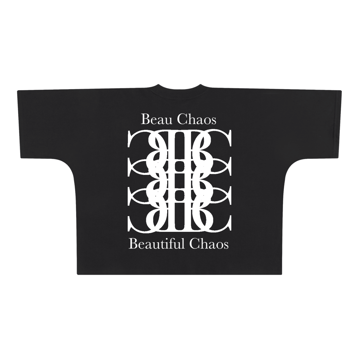 Beau Chaos Unisex "Face Phase 2 & BC Stack" Logo Oversized One-Piece Boxy T-Shirt