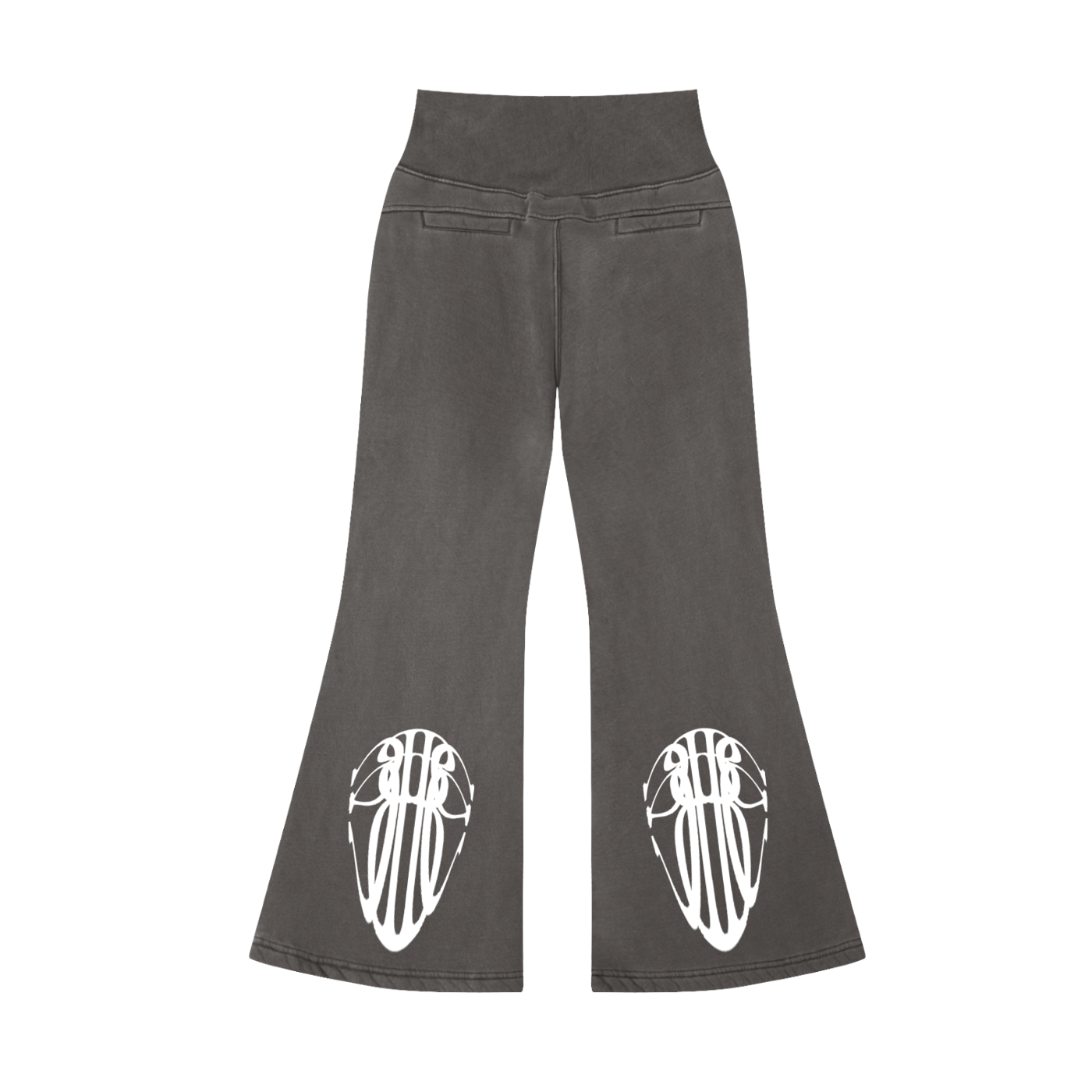 Beau Chaos Women's "Tall Stretch" Logo Vintage Washed Flared Pants