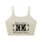 Beau Chaos Women's "Name & BC Mirror" Logo Spaghetti Strap Yoga Sports Bra