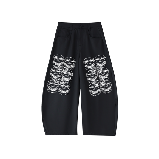 Beau Chaos Unisex "Face Phase 3" Logo Barrel Dress Pants