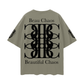 Beau Chaos Unisex "Face Phase 3, Tall Stretch & BC Stack" Logo Streetwear Loose Drop Shoulder T-Shirt