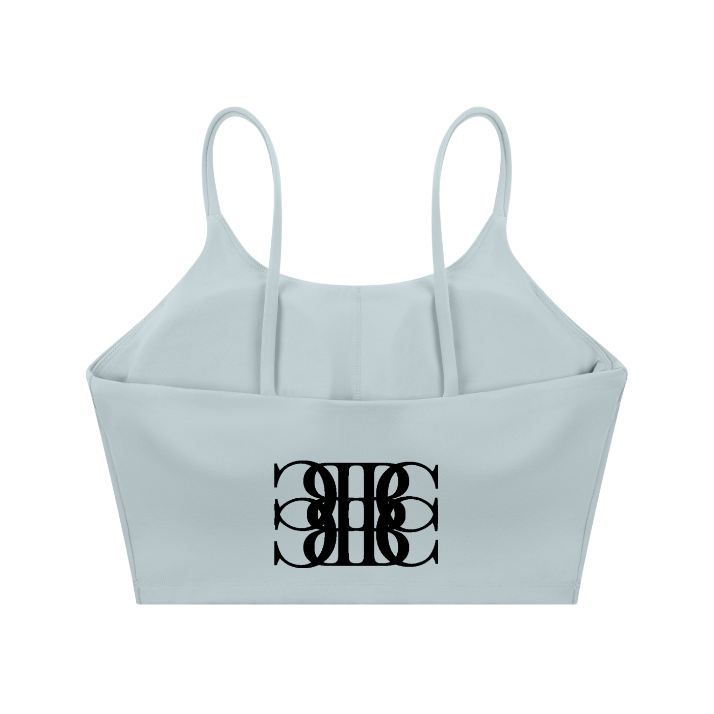 Beau Chaos Women's "Name & BC Mirror" Logo Spaghetti Strap Yoga Sports Bra