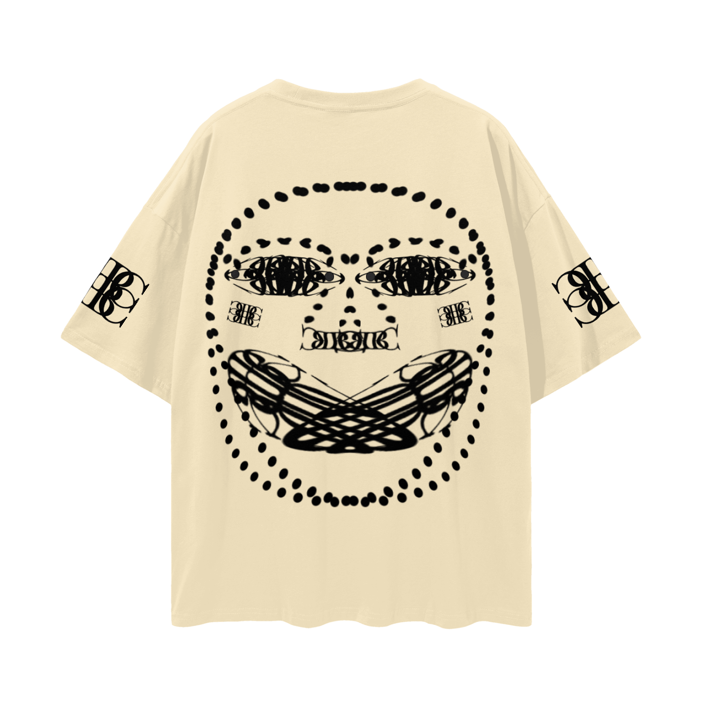 Beau Chaos Unisex " BC Mirror, Face Phase 1 & 2" Logo Streetwear Loose Drop Shoulder T-Shirt