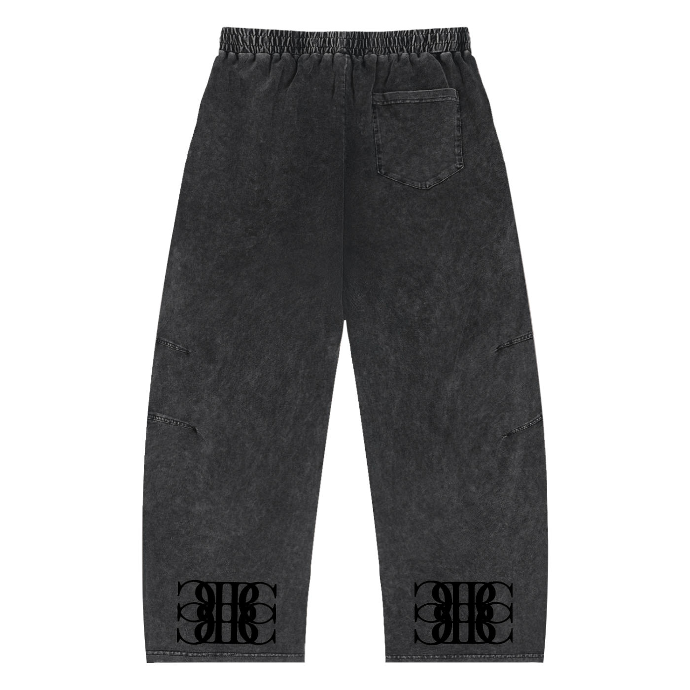 Beau Chaos Unisex "Name & BC Mirror" Logo Snow Wash Drawstring Pants