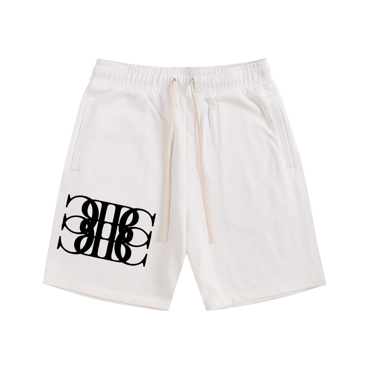 Beau Chaos Unisex "BC Mirror & Wide Stretch" Logo Shorts
