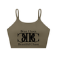 Beau Chaos Women's "Name & BC Mirror" Logo Spaghetti Strap Yoga Sports Bra