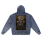 Beau Chaos Unisex "The Beau Chaos Busters & BC Mirror" Logo Snow Wash Oversized Zip-Up Hoodie