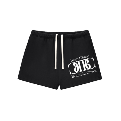 Beau Chaos Women's "Name & BC Mirror" Logo Drawstring Sweatshorts