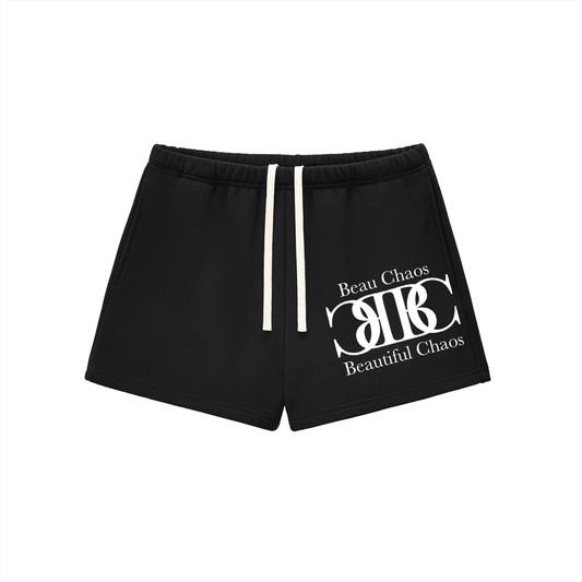 Beau Chaos Women's "Name & BC Mirror" Logo Drawstring Sweatshorts