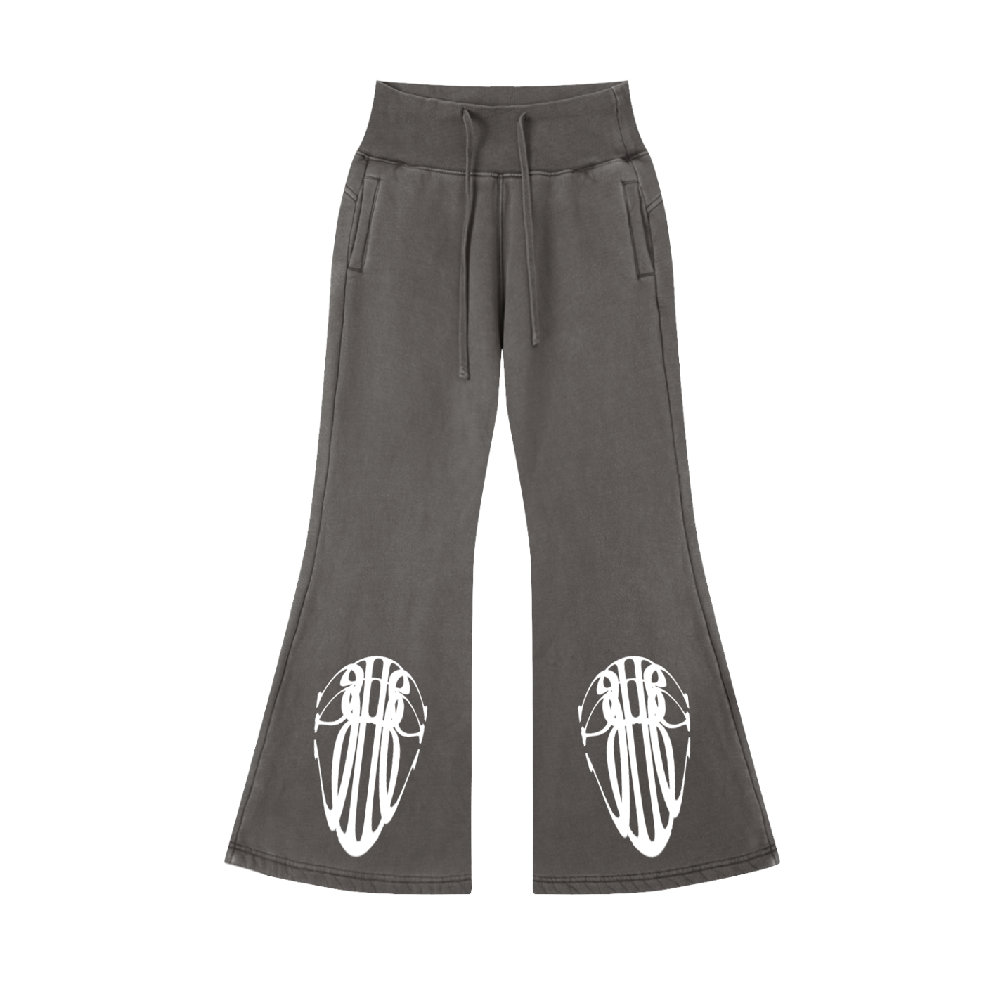 Beau Chaos Women's "Tall Stretch" Logo Vintage Washed Flared Pants