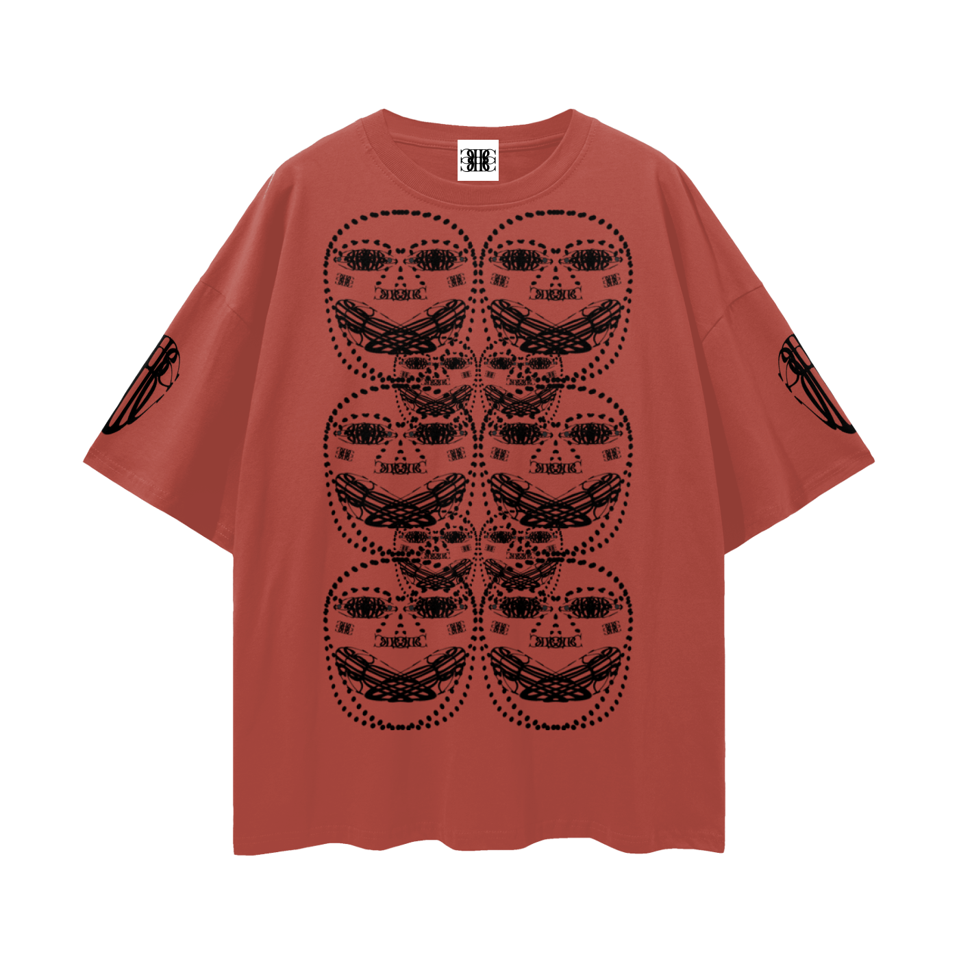 Beau Chaos Unisex "Face Phase 3, Tall Stretch & BC Stack" Logo Streetwear Loose Drop Shoulder T-Shirt