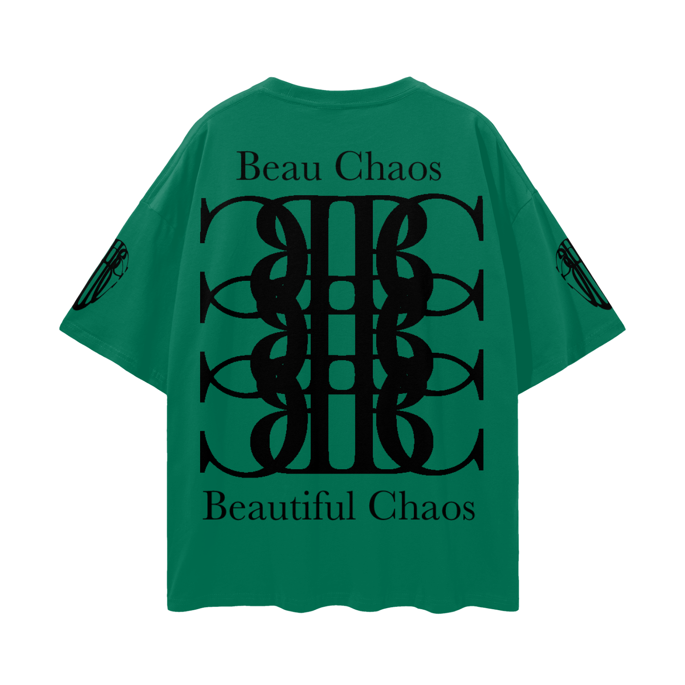 Beau Chaos Unisex "Face Phase 3, Tall Stretch & BC Stack" Logo Streetwear Loose Drop Shoulder T-Shirt