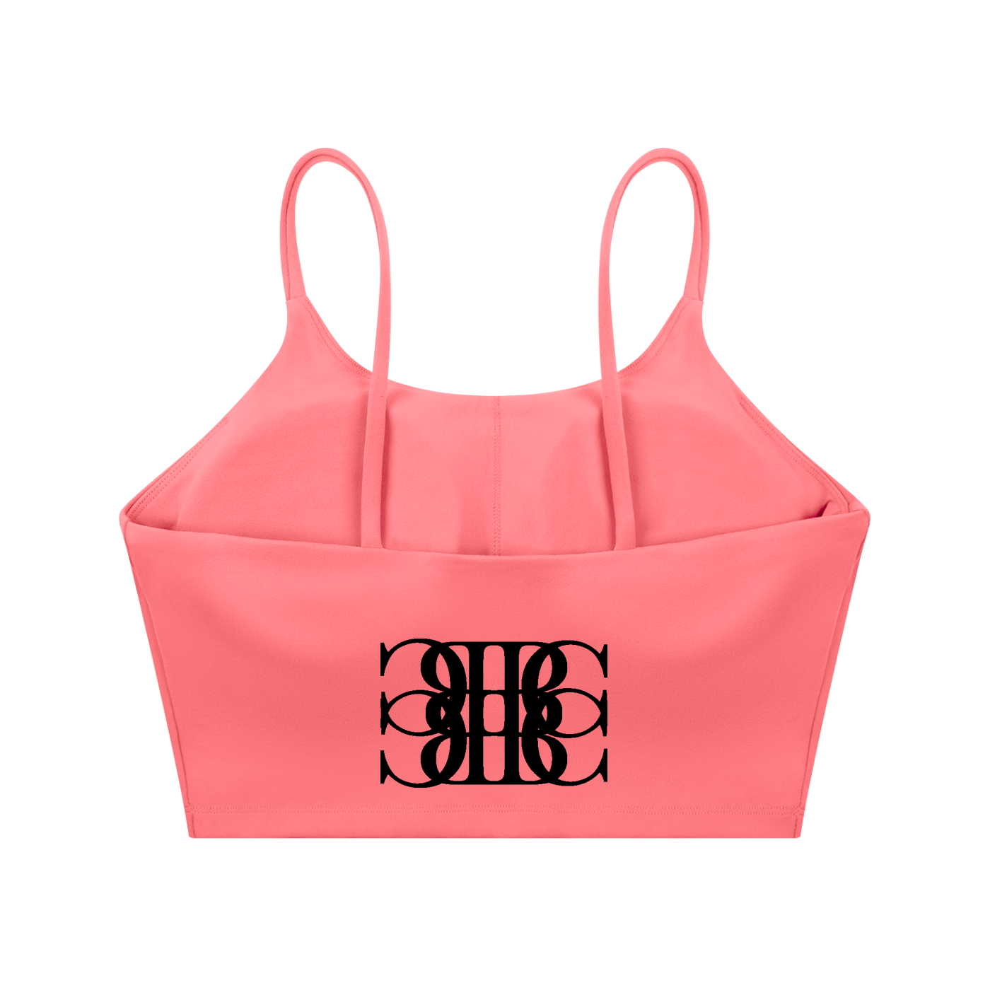 Beau Chaos Women's "Name & BC Mirror" Logo Spaghetti Strap Yoga Sports Bra