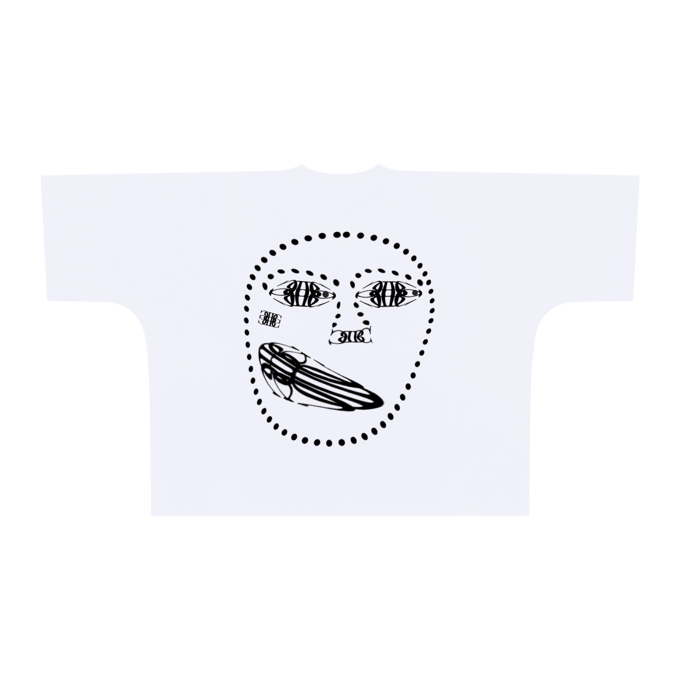 Beau Chaos Unisex "Face Phase 1 & BC Stack" Logo Oversized One-Piece Boxy T-Shirt