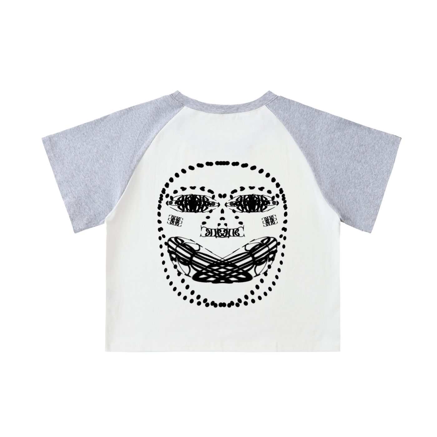 Beau Chaos Women's "Face Phase 1 & 2" Logo Color-Blocked Sleeve Crop Top