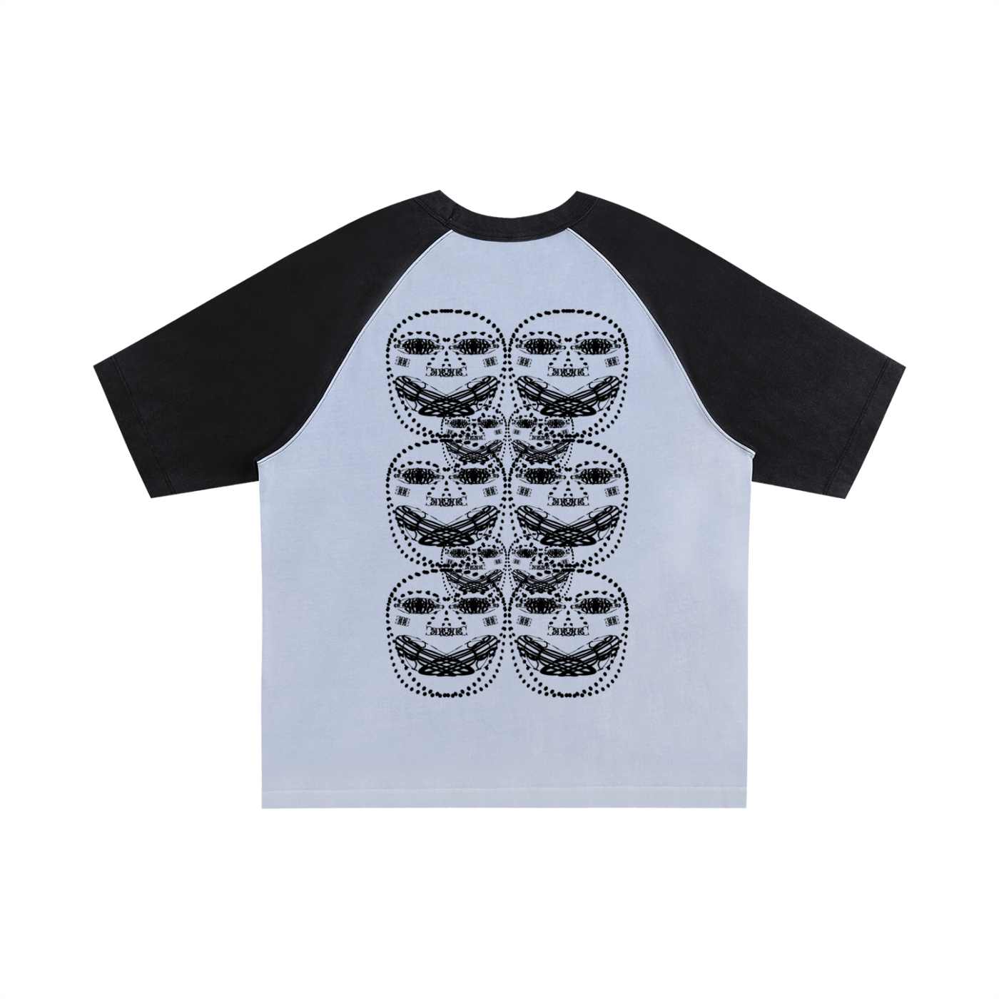 Beau Chaos Unisex "Face Phase 2 & 3" Logo Color-Blocked Sleeve T-Shirt