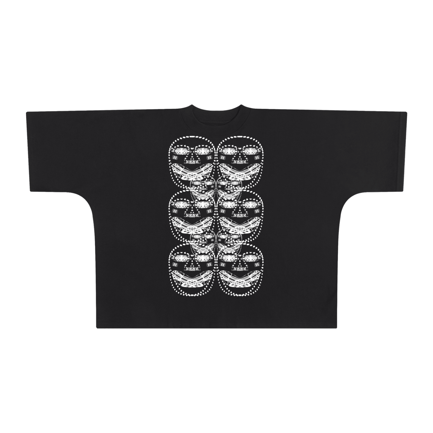 Beau Chaos Unisex "Face Phase 3 & BC Stack" Logo Oversized One-Piece Boxy T-Shirt