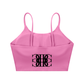 Beau Chaos Women's "Name & BC Mirror" Logo Spaghetti Strap Yoga Sports Bra