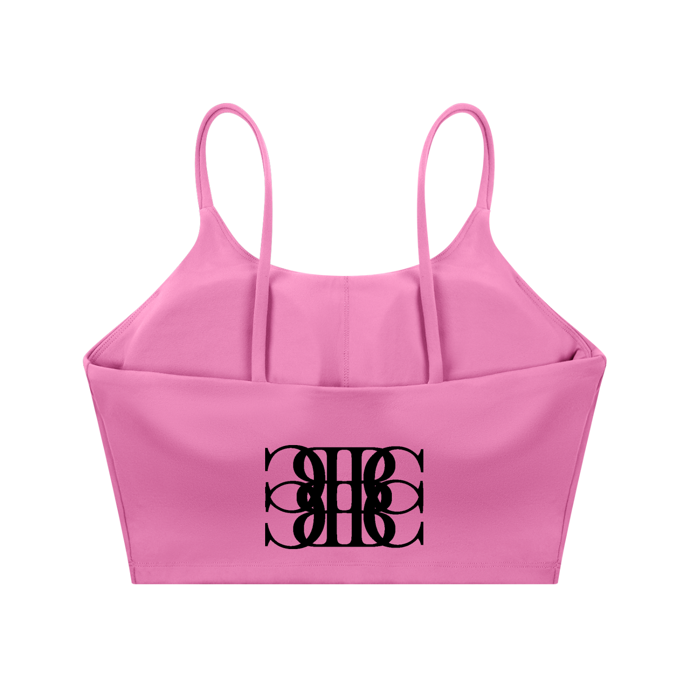 Beau Chaos Women's "Name & BC Mirror" Logo Spaghetti Strap Yoga Sports Bra