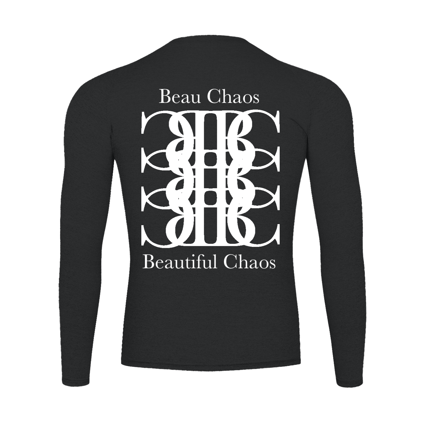 Beau Chaos Men's "BC Mirror & BC Stack" Logo Performance Long Sleeve T-Shirt