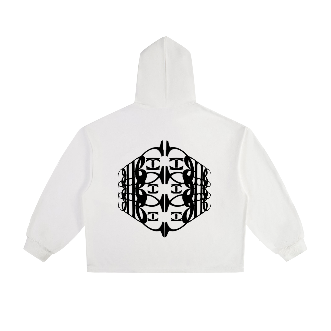 Beau Chaos Unisex "Name & BC Perspective" Logo Heavyweight Oversized Drawstring Hem Hoodie