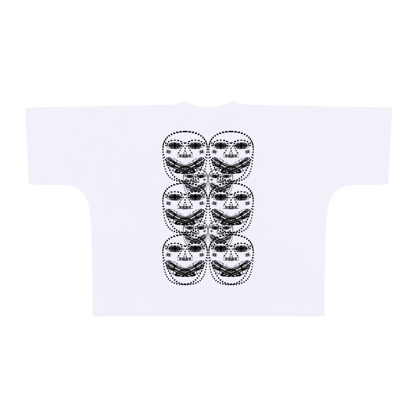 Beau Chaos Unisex "Face Phase 3 & BC Stack" Logo Oversized One-Piece Boxy T-Shirt