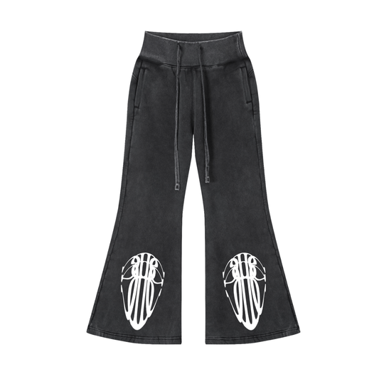 Beau Chaos Women's "Tall Stretch" Logo Vintage Washed Flared Pants