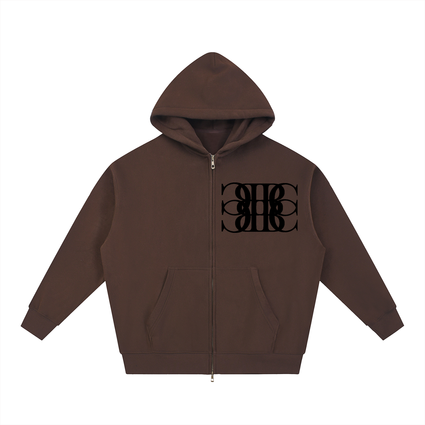 Beau Chaos Unisex "BC Mirror & Name" Logo Oversized Boxy Hoodie