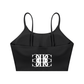 Beau Chaos Women's "Name & BC Mirror" Logo Spaghetti Strap Yoga Sports Bra