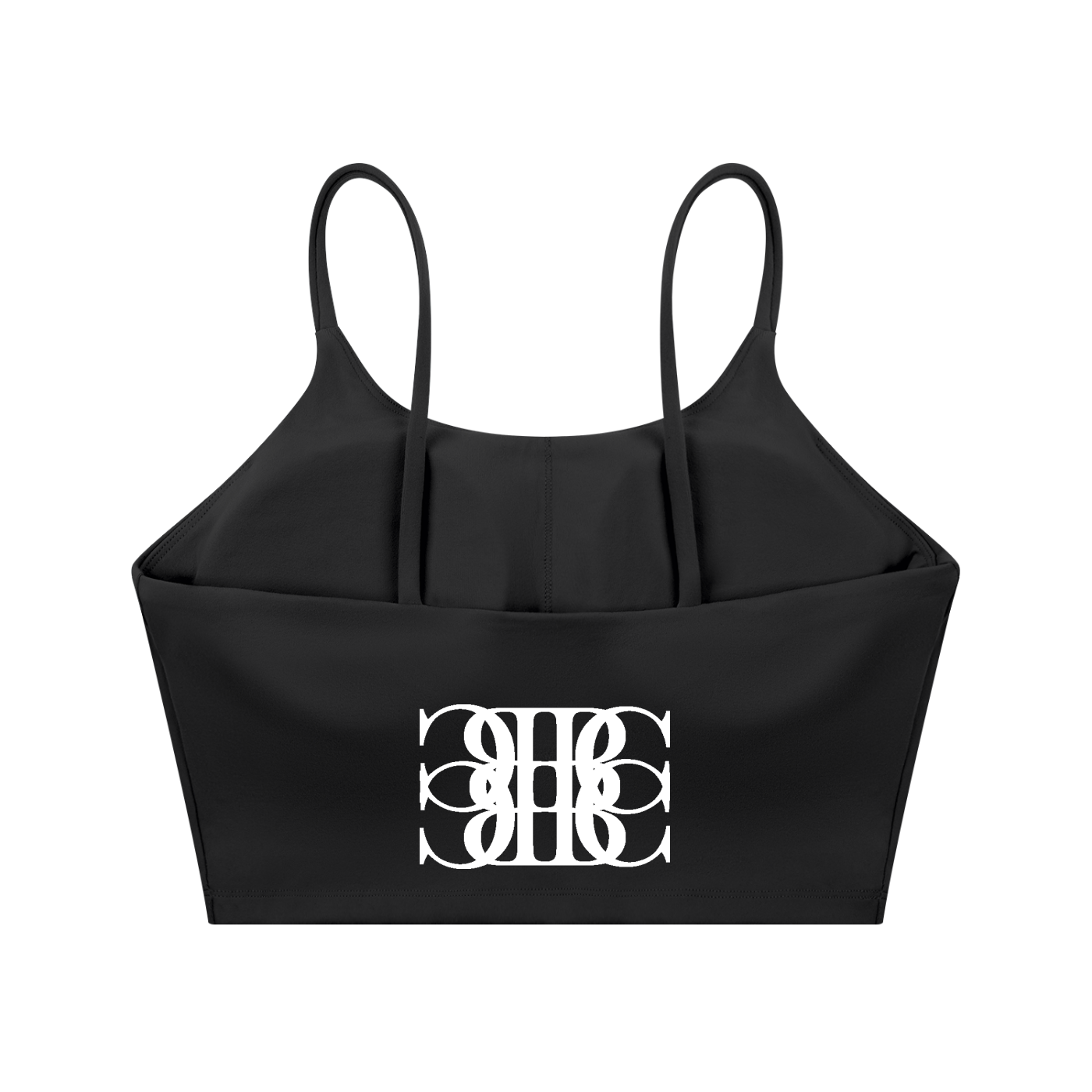 Beau Chaos Women's "Name & BC Mirror" Logo Spaghetti Strap Yoga Sports Bra