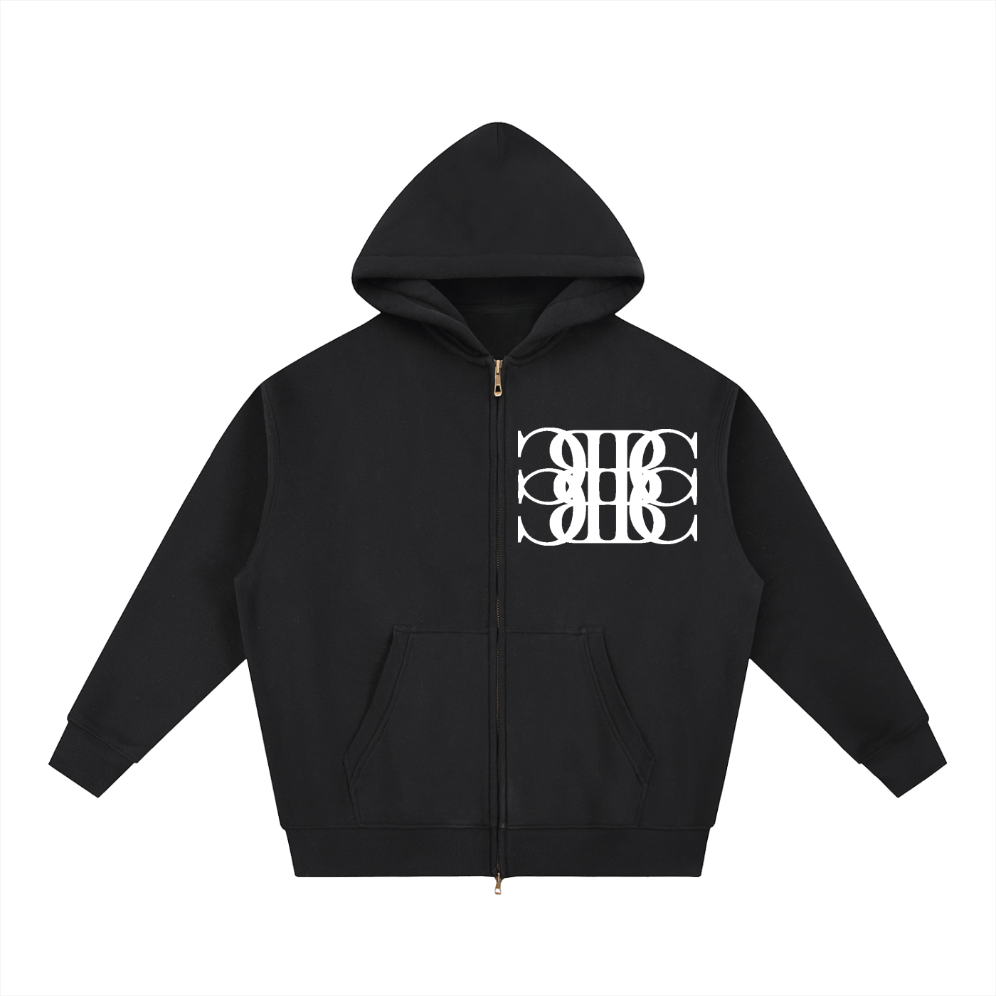Beau Chaos Unisex "Name & BC Mirror" Logo Oversized Boxy Hoodie