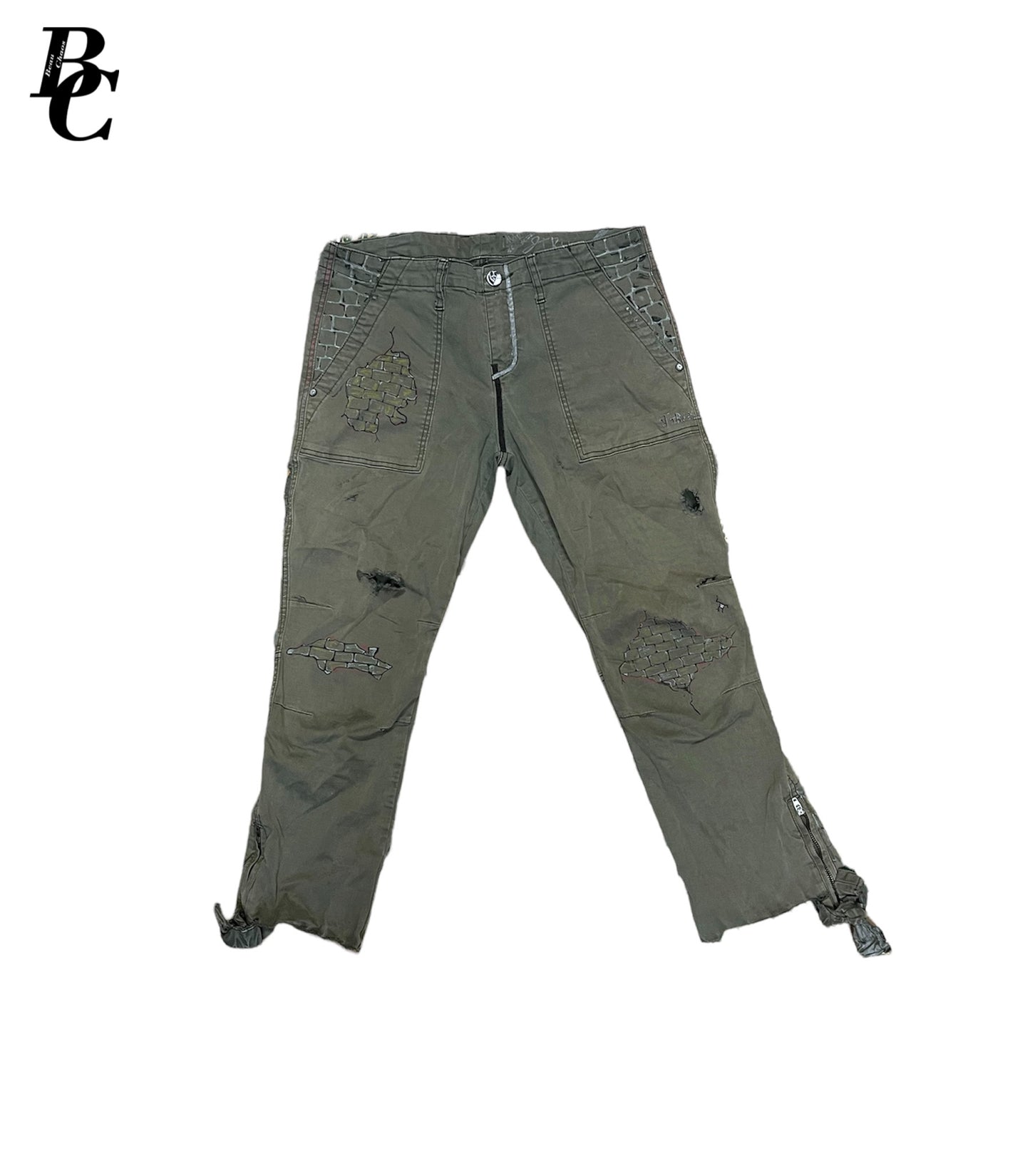 Beau Chaos + JT Rackz Women’s “Brick House” Logo Cargo Pants